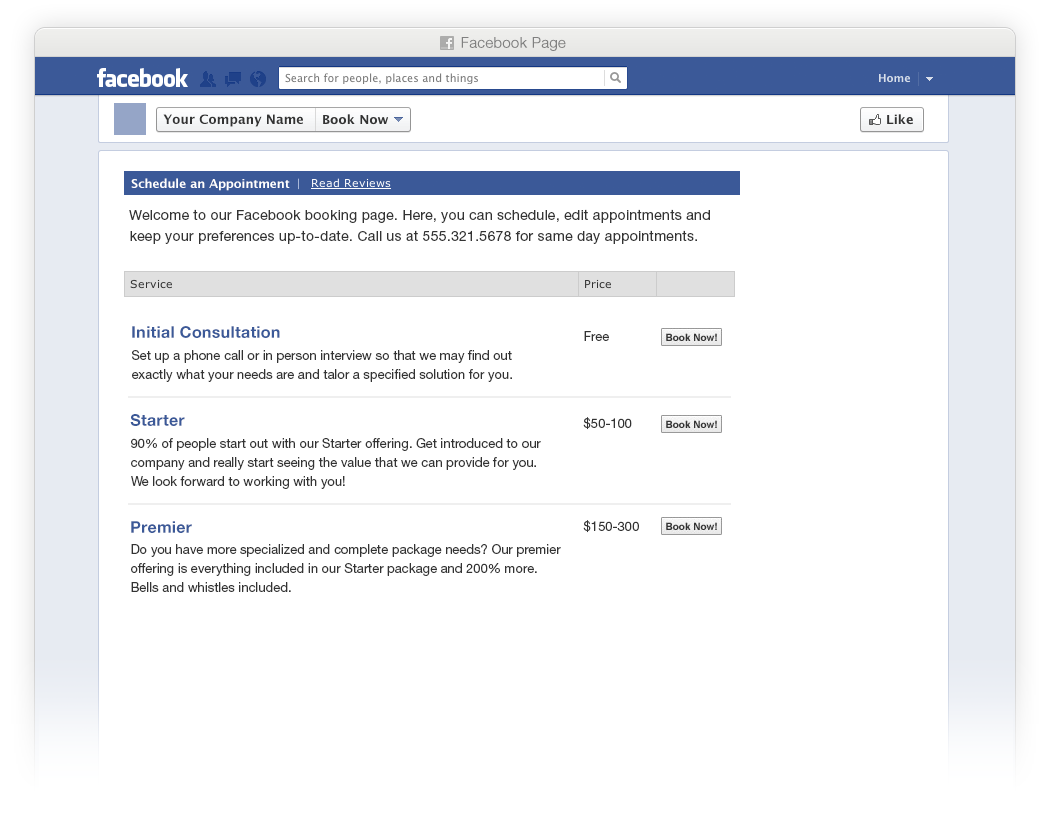 Web Based Appointment Scheduling Software For Facebook